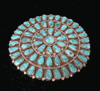 Dead pawn turquoise cluster pin 2