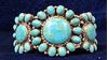 Native American bracelet, sterling silver, turquoise stones 1