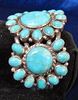 Native American bracelet, sterling silver, turquoise stones 2