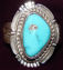 Navajo Silver and Turquoise Ring 12a