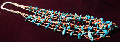Navajo Turquoise Necklace 10a