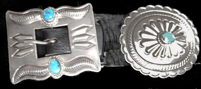Navajo Silver Concho Belt 10b