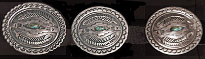 Navajo One Stone Silver Concho Belt 12