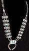 Navajo Silver and Turquoise Squash Blossom Necklace 1